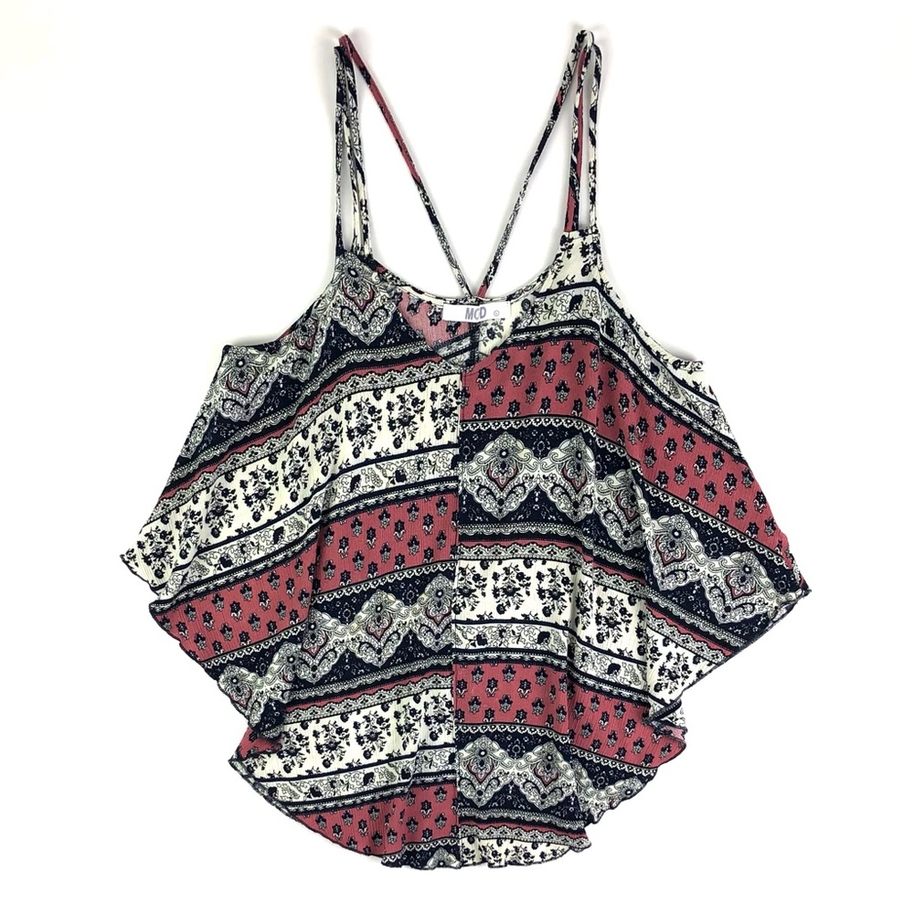 MOD Boutique Damask Print Strappy Tank Top